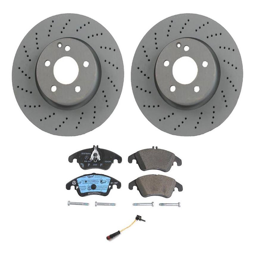 Mercedes Disc Brake Pad and Rotor Kit - Front (322mm) 2115401717